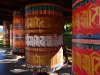 Giant prayer wheels at Kyichu Lhakhang