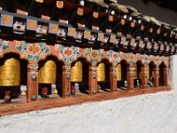 Smaller prayer wheels at Kyichu Lhakhang