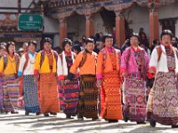 Black Necked Crane Festival at Gangtey Monastery - Local women performing