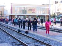 Morning dance exercises at Riobamba station