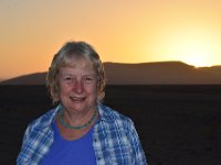Judy at sunset in Sossusvlei