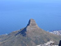 top of Table Mountain - looking at Lions head which we had climbed earlier in the week